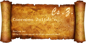 Cserepes Zoltán névjegykártya