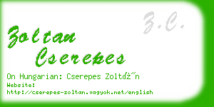 zoltan cserepes business card